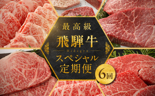 【定期便 6回】飛騨牛食べ尽くし定期便 6カ月（飛騨牛すき焼き 焼肉 ステーキ ）毎月 食べ比べ ギフト 牛 牛肉 下呂温泉 飛騨萩原畜産直売店【冷凍】