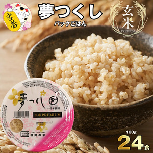玄米 ごはん 夢つくし  PREMIUM パックごはん 160g×24食 M543-2