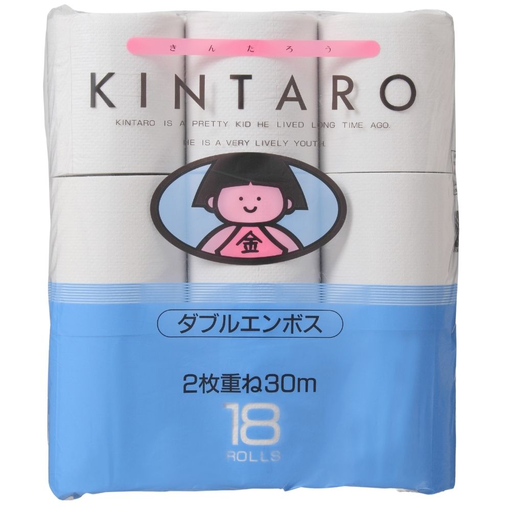 【ふるさと納税】金太郎 トイレットペーパー ダブル 18ロール×6パック（108ロール） / トイレットペーパー エンボス加工 新生活 日用品 消耗品 防災 備蓄 生活用品 再生紙 コスパ やわらか 長持ち 無香料