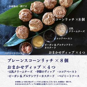 ビーガン グルテンフリー スコーン 8個 おまかせ ディップ 4個