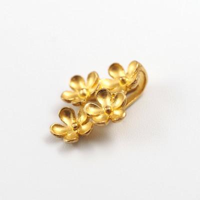 ふるさと納税 山梨県 【山梨県】【ジュエリー】K24 pure gold flower/フラワー ペンダントトップ |  | 01