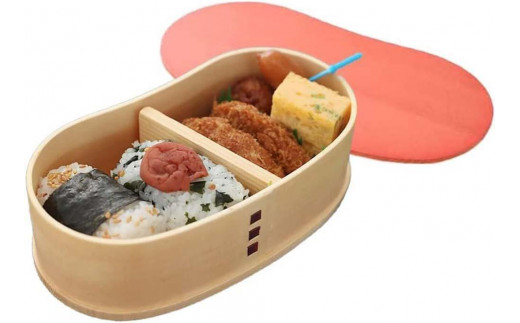 
                  ［全2種類］ 紀州漆器 曲げわっぱ 豆型 カラー 弁当箱 まげわっぱ
                