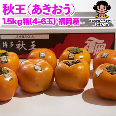 ふるさと納税 吉富町 秋王(あきおう)　柿　約1.5kg箱(4-6玉)(吉富町)