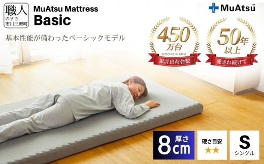 昭和西川 ムアツ マットレス Basic ベーシック シングル ｜ 山梨県 市川三郷町 マットレス 高反発ウレタンマットレス 楽 寝る 体にぴったり 姿勢改善 寝姿勢 シングル 背骨 不眠 不眠解消 