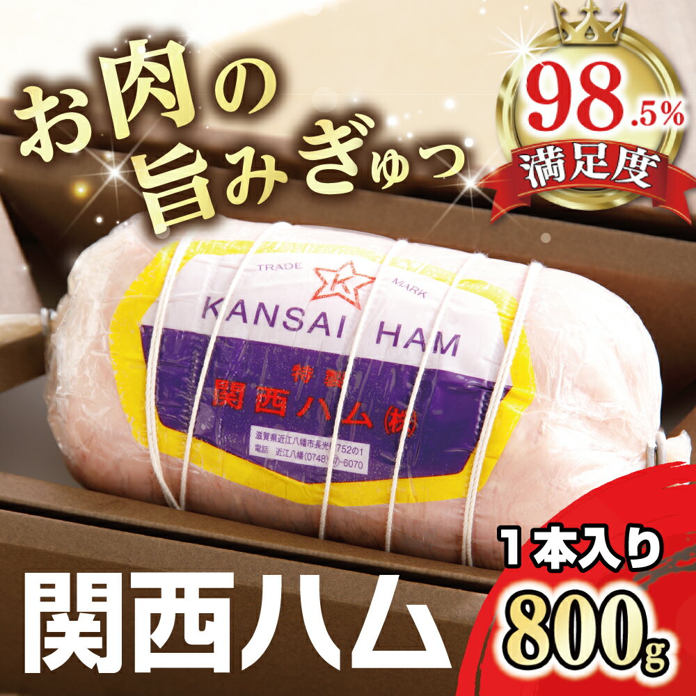 【ふるさと納税】関西ハム【800g】 1本入り プレスハム ハム 国産 豚肉 もち豚 冷蔵