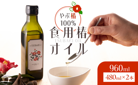 やぶ椿 100％ 食用 椿オイル 480ml 2本 セット KN080-001-01 椿油 椿油100% 食用油 ハヤシ ふるさと納税 鹿児島 鹿屋市 おすすめ ランキング プレゼント ギフト