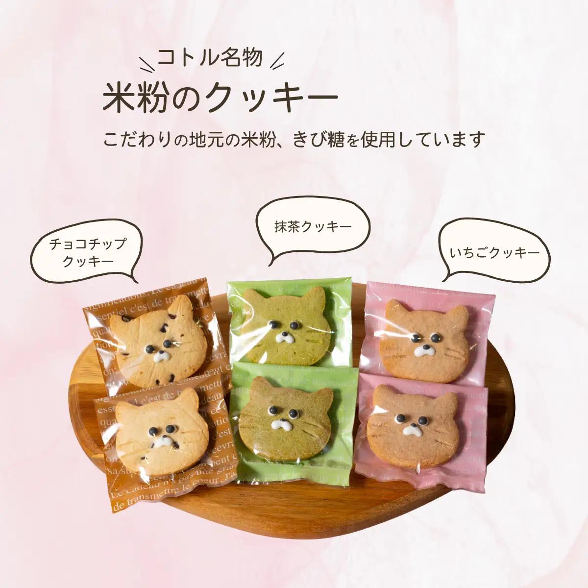 クッキー 焼菓子 米粉 猫型クッキー 15枚 コトル Bセット