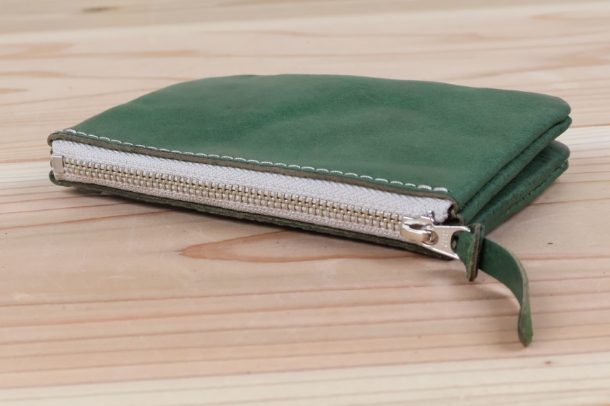 おさいふポーチ グリーン [アトリエSASSA 富山県 朝日町 34310063]