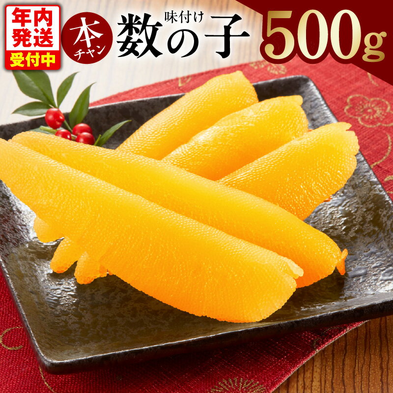 【ふるさと納税】本チャン 味付け数の子 一本物 500g 化粧箱入り おつまみ 数の子 白造り 特製タレ だしの旨味 おせち おかず ご飯のお供 酒の肴 高級 ギフト 手土産 和食 魚卵 贈答用 年内発送 お取り寄せ グルメ 大阪府 泉佐野市 送料無料