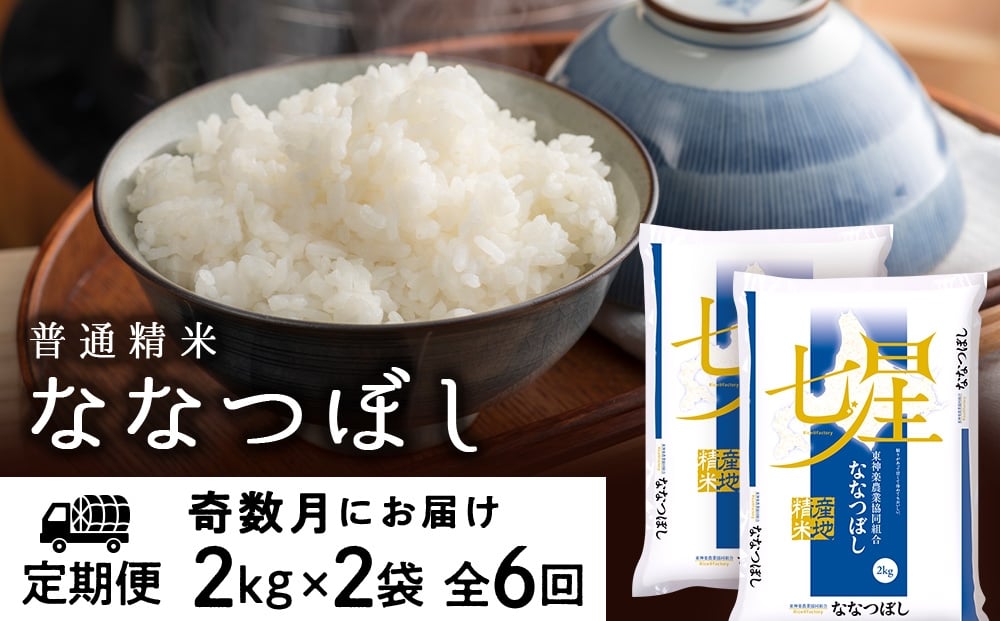 
            令和7年産【お米の定期便】《奇数月お届け》ななつぼし 2kg×2袋 《普通精米》全6回
          