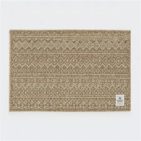 ウールラグ/Fisherman's Court CAMEL×IVORY 90×60cm【1500518】