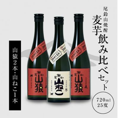 ふるさと納税 木城町 焼酎尾鈴山(山ねこ1本・山猿2本)各720ml