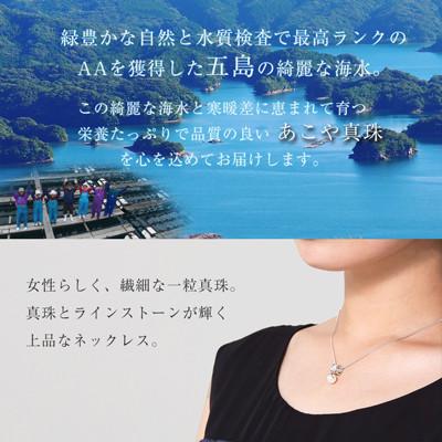 ふるさと納税 島原市 【Marycoco】あこや本真珠 8mm 一粒 パールネックレス ストーンリングトップ ケース付 N |  | 01