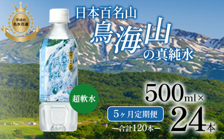 水《定期便5か月》500ml × 24本 ミネラルウォーター 軟水