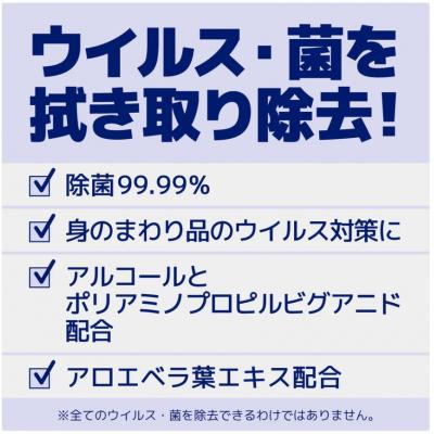 ふるさと納税 富士市 エリエール 除菌できるアルコールタオルウイルス除去用ボックスつめかえ用40枚×2個 |  | 01