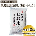 【ふるさと納税】【令和6年産新米先行予約】新潟県加茂市 七谷産コシヒカリ 玄米10kg（5kg×2） 選べる配送回数（通常配送1回～定期便12回） 高柳地域産数量限定 昇徳会