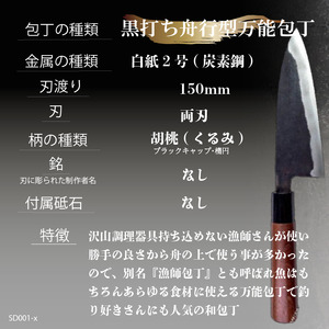 包丁 キッチン 用品 万能 15cm 日本三大刃物 土佐打ち刃物 黒打万能包丁舟行型 高知県 須崎市 ( 包丁 万能包丁 万能 包丁 高級包丁 高級 包丁 須崎産包丁 須崎産 包丁 須崎市産 包丁 須