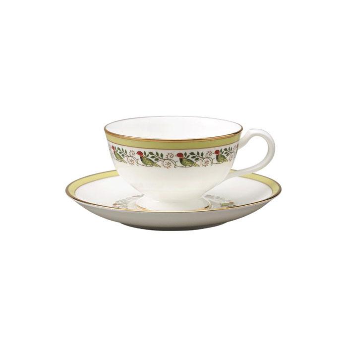 【ふるさと納税】ノリタケ アーカイブコレクション カップ＆ソーサー(若草色絵鳥文)N-366J/X97221