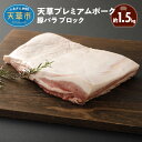 【ふるさと納税】豚肉 約1.5kg 豚バラ ブロック 厚切り肉 豚 真空パック 焼肉 角煮 豚丼 産地直送 プレミアムポーク 柔らかい あっさり 甘み 食品 天草 お取り寄せ お取り寄せグルメ ご飯のお供 食べ物 レビュー 口コミ 送料無料 冷凍