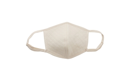 【ナチュラル】マスク　オーガニックコットン中綿以外使用 キルト立体マスク 3個セット【canl0005】