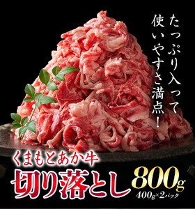 熊本県産 GI認証取得 くまもとあか牛 切り落とし 約400g×2パック 合計約800g あか牛 牛肉 和牛 モモ・バラ・ウデ・クビ 熊本県産 九州産 国産 冷凍《30日以内に出荷(土日祝除く)》