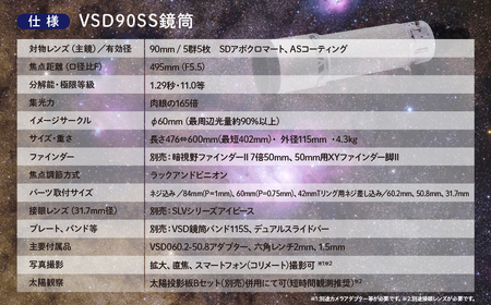 天体望遠鏡 ビクセン VSD90SS鏡筒 | 望遠鏡 vixen FN-Limited-PR