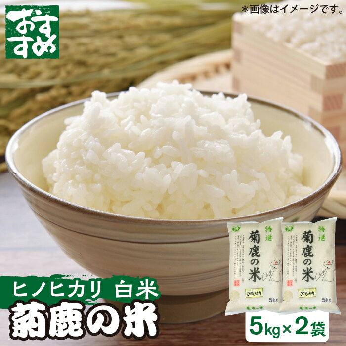 【ふるさと納税】【新米先行予約】【数量限定】菊鹿の米 ヒノヒカリ 白米 5kg×2袋【有限会社 あそしな米穀】[ZBI005]