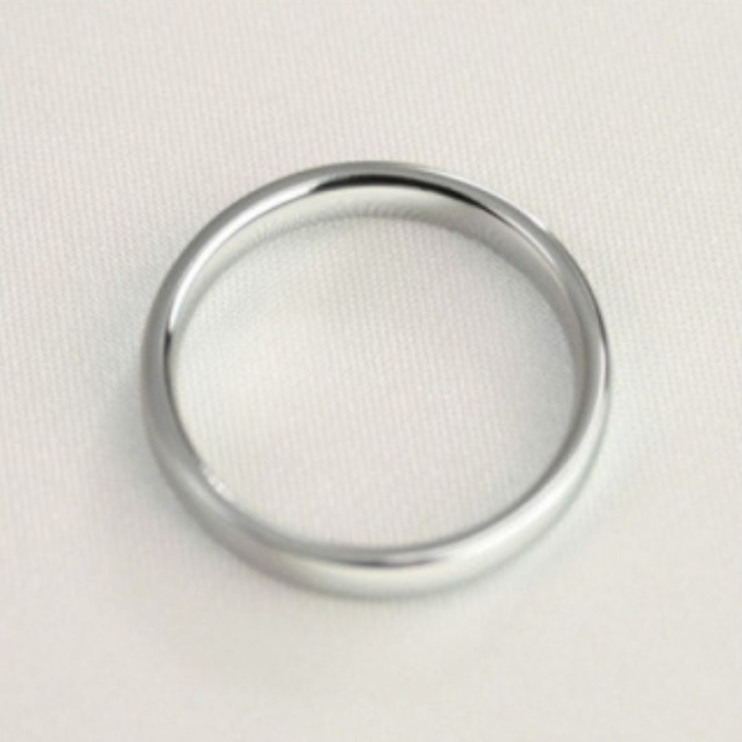 純チタン甲丸リング(幅2.5mm)14号