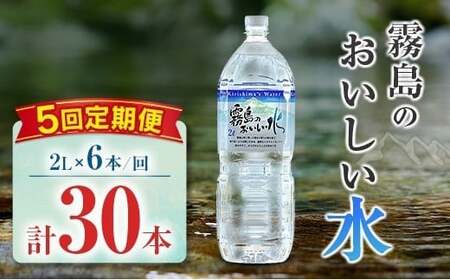 【定期便】 シリカ 天然水 霧島のおいしい水 2L 6本 5回 中硬水 ミネラルウォーター シリカ水 ケイ素 常温保存 備蓄 防災 宮崎県