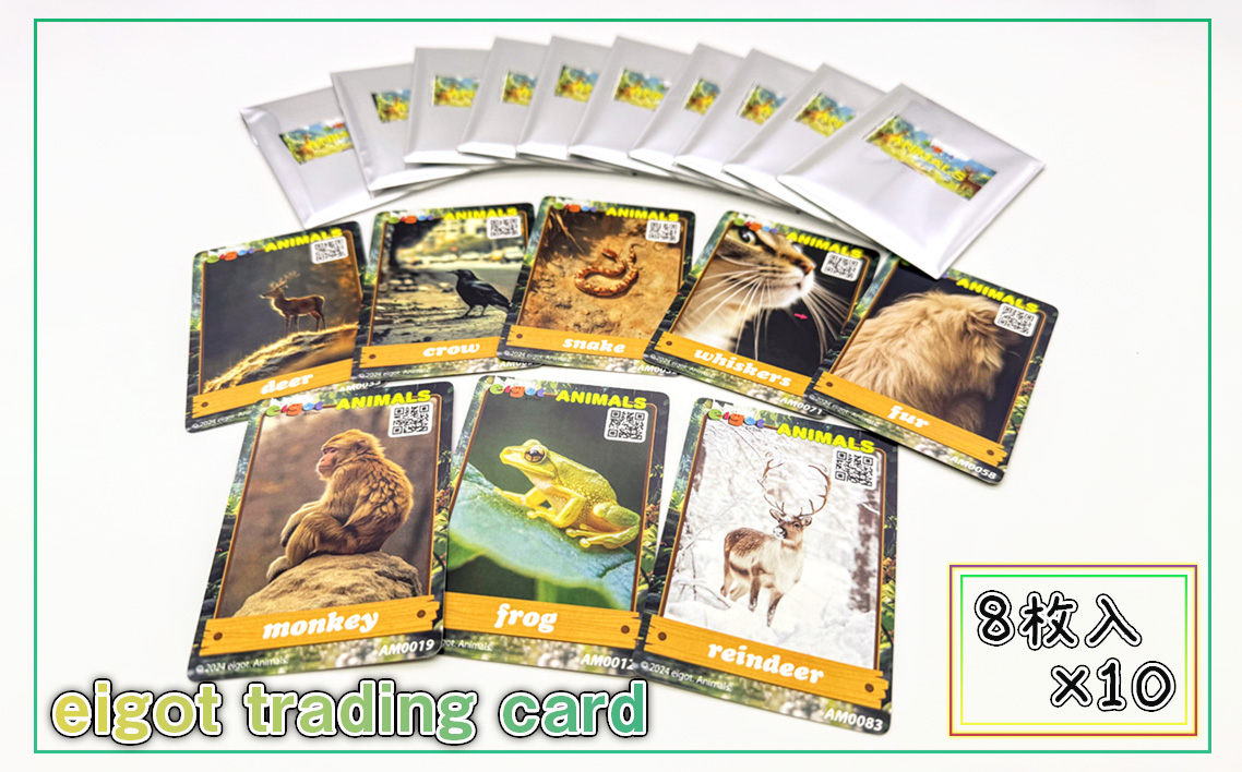 
            eigot trading card 80枚 | カード カードゲーム トレーディングカード 英語 えいご エイゴ eigo 学習 英単語 勉強 ゲーム 子供 大人 有限会社アイ電気 埼玉県 狭山市
          