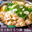 【ふるさと納税】【創業約90年の本物の味】もつ鍋セット 醤油味 2〜3人前（野菜付き）＜西新 初喜＞那珂川市 もつ鍋 モツ鍋 もつなべ もつ鍋セット もつ 鍋 国産 牛 モツ 初喜 [GDD002]20000 20000円