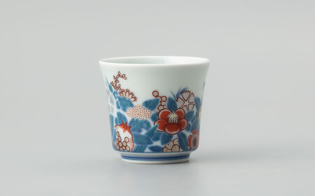 【有田焼】人間国宝十四代目今泉今右衛門作 色絵墨色・藍色墨はじき四季花文酒器セット / 佐賀県[41AAAY003]