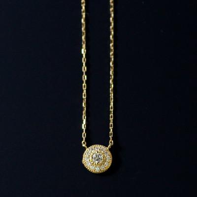 ふるさと納税 大津市 【K10イエローゴールド ラボダイヤモンドネックレス】0.093ct 豪華で上品なメレダイヤが美しい |  | 02