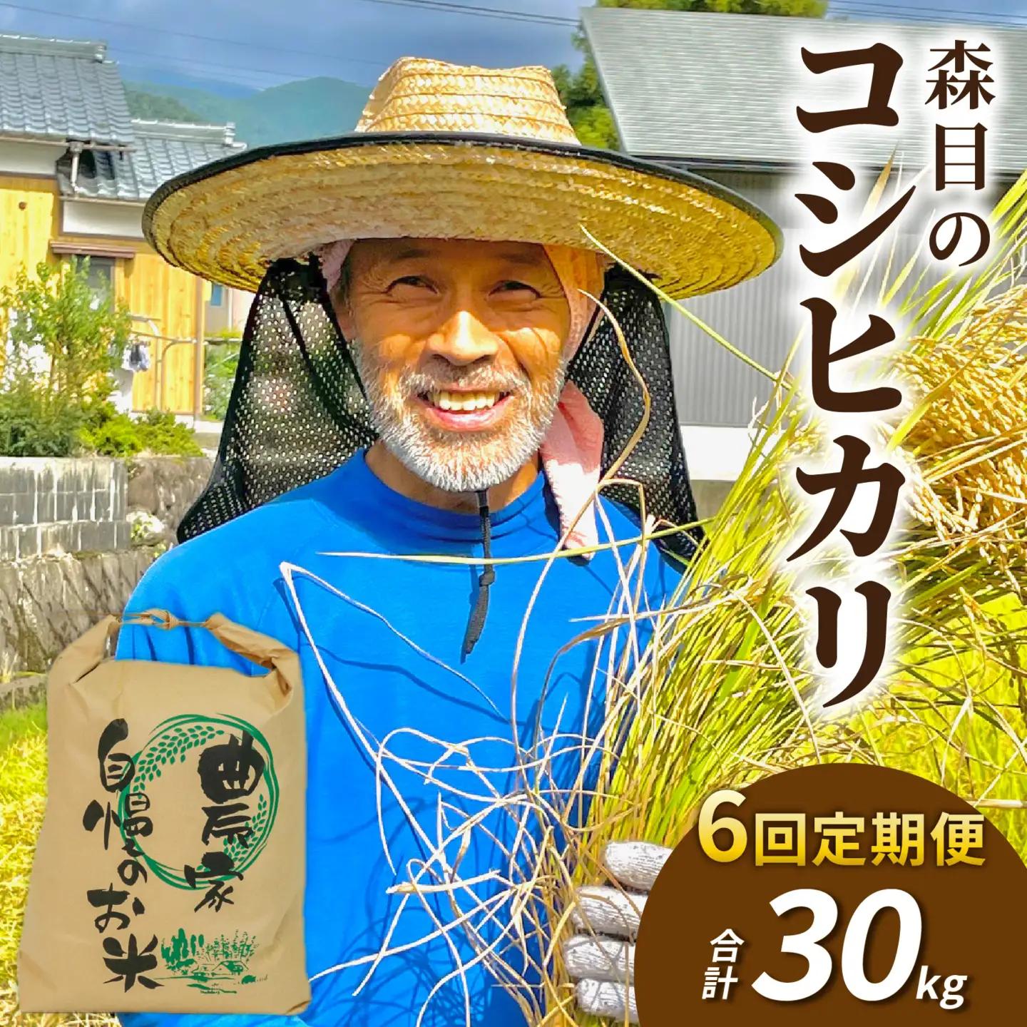令和8年産 新米 こしひかり 5kg 6回定期便 玄米