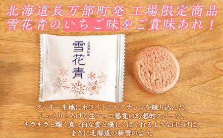 【訳あり】雪花青 15枚入 （いちご）×5袋 【 ふるさと納税 人気 おすすめ ランキング ハッピーディアーズ 北海道銘菓 工場直送 ホワイトチョコレート クッキー ショコラ ショコラクッキー いちご