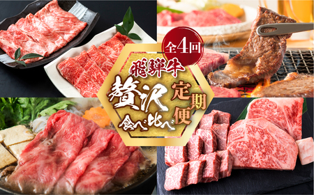 《定期便》 飛騨牛 4回 お届け 食べ比べ 飛騨牛 [S091_re]