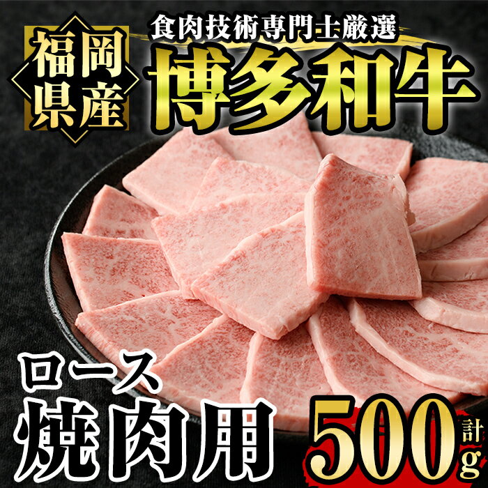 【ふるさと納税】博多和牛ロース焼肉用(500g) 牛肉 国産 福岡県産 ヤキニク 冷凍＜離島配送不可＞【ksg1210】【肉の筑前屋】