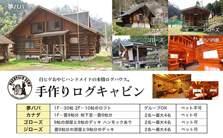 ログペンション　マウンテンドーム　宿泊券【2名様】 旅行 アウトドア 国内最大級 川 大自然 バーベキュー 囲炉裏 楽しい お洒落 穴場 ペット 