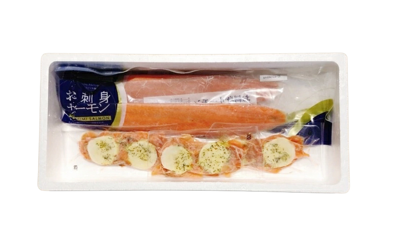 ＜12月14日決済分まで年内配送＞お刺身トラウトサーモン400g＆スモークサーモンのカプレーゼ300g A-09110