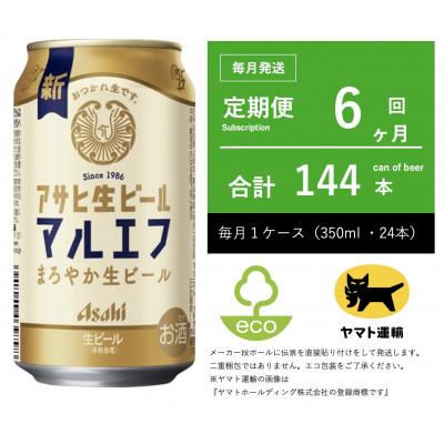 ふるさと納税 守谷市 【毎月定期便】マルエフ　350ml × 1ケース(24本)【エコ発送】6ヶ月定期便全6回
