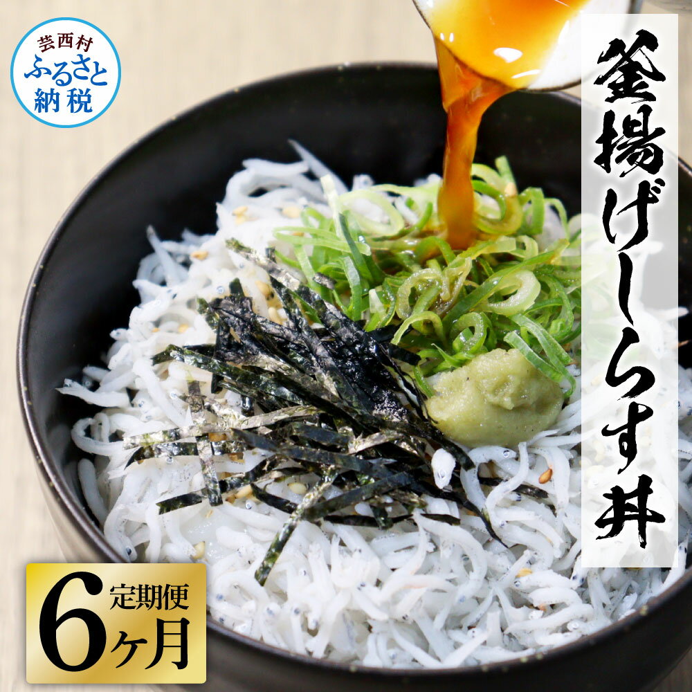 【ふるさと納税】《6ヶ月定期便》高知県産釜揚げしらす×8パック 定期便 定期コース 6回 簡易梱包 シラス 小分け 国産 釜揚げ しらす丼 海鮮丼 ゆず付 お茶漬け ごはん 軍艦巻き 手巻き寿司 冷凍配送 おかず お取り寄せ 高知県 ふるさとのうぜい 故郷納税 返礼品 36000円
