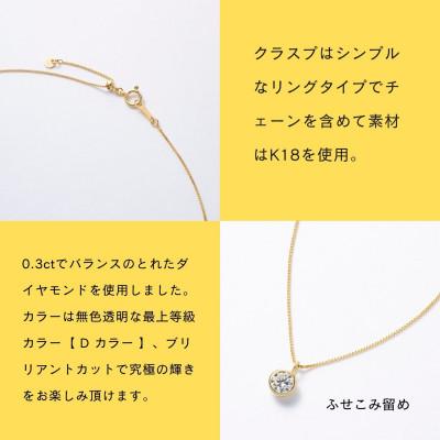 ふるさと納税 山梨市 K18最上等級【Dカラー】大粒ダイヤモンドネックレス 0.3ct UP |  | 02