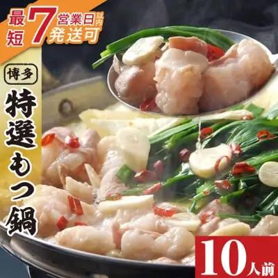 Z86-16 博多特選もつ鍋（10人前)(4パック小分け)（醤油味） もつ鍋