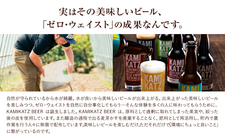 KAMIKATZBEER ペールエール 4本 グラス コースター セット RISE＆WIN 《30日以内に出荷予定(土日祝除く)》 ｜ クラフトビール ビール 上勝ビール カミカツビール 酒 お酒 種