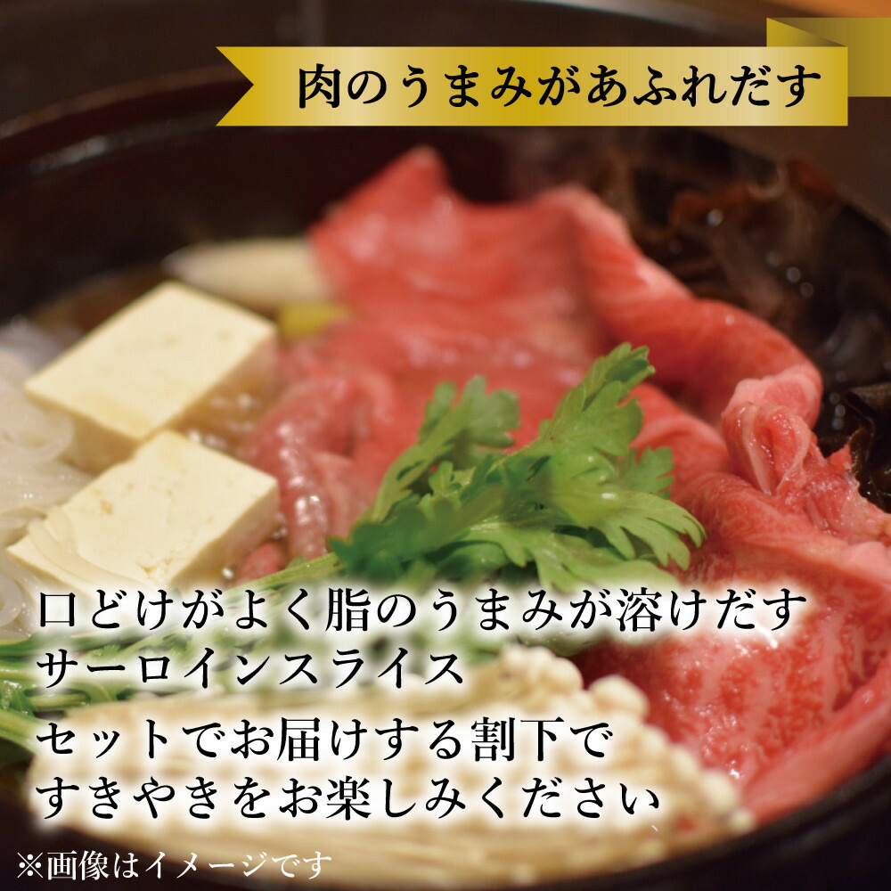 【セット】博多和牛 A5ランク サーロインすき焼き ギフトセット 約500g〜割下付き〜