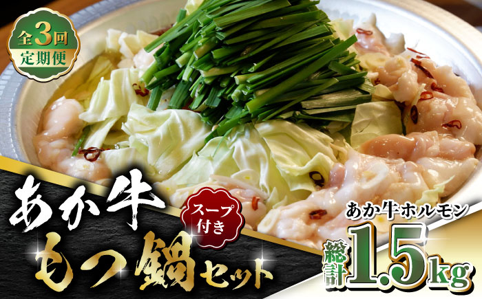 
【数量限定】【全3回定期便】熊本県産 あか牛 もつ鍋セット 500g【有限会社 三協畜産】 国産 赤身 赤牛 褐牛 あかうし 褐毛和種 冷凍 国産 牛肉 もつ鍋 [ZEB054]
