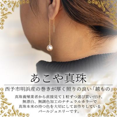 ふるさと納税 西予市 <明浜産あこや真珠8.5mm　K10YGアメリカンピアス>　パール　アクセサリー　ジュエリー |  | 01