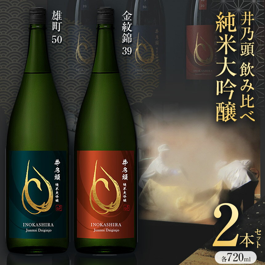 【ふるさと納税】清酒「井乃頭」純米大吟醸 2本セット【030-14】｜伊那市 ふるさと納税 お酒 地酒 純米大吟醸 清酒 飲み比べ 自然 信州