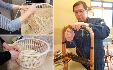 籘2段ランドリー バスケット付き FY23-069