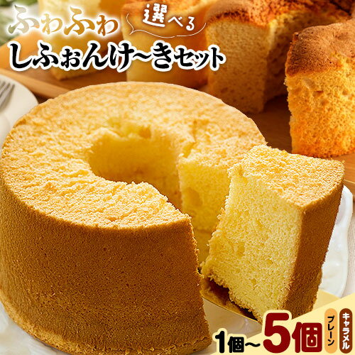 【ふるさと納税】スイーツ デザート 洋菓子 ケーキ シフォンケーキ 選べる プレーン キャラメル ギフト 十勝 ふわふわ「しふぉんけ〜き」2種セット《60日以内に出荷予定(土日祝除く)》北海道 本別町 有限会社松月堂 送料無料